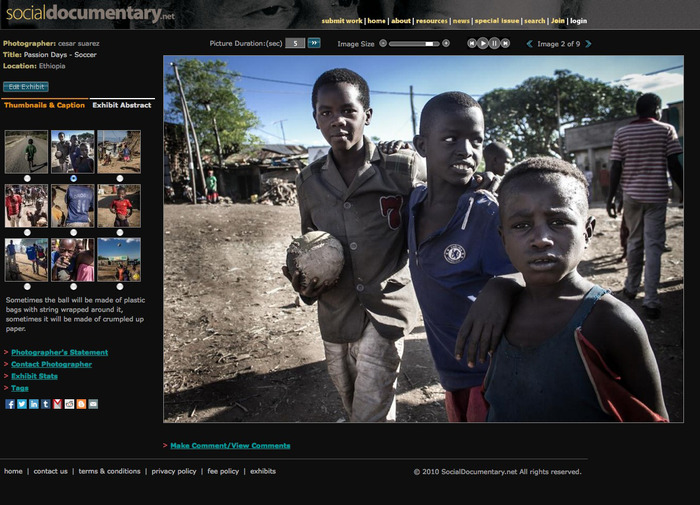 One of more than 1,700 documentary projects submitted to SDN since its founding in 2008. Photo by Cesar Suarez from "Passion Days -- Soccer".