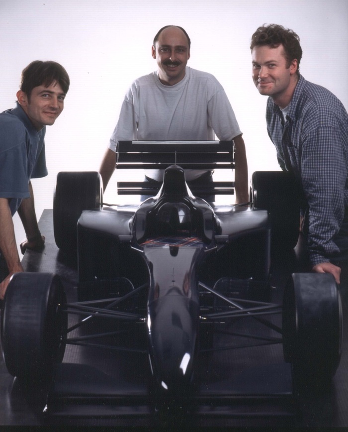 Above: Matt (right) Developing the Jackie Stewart F1 Windtunnel Model.