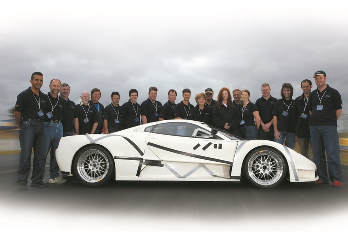 Above: The JOSS team at the JT1’s first shake-down test session