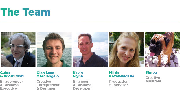 The SQueo™ Team is made of four passionate people and a dog that share a common vision of quality and innovation