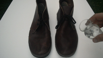 Works great on leather and shoes!