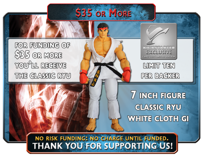 Receive The Classic White Gi Ryu, a Capo Toys, Kickstarter Exclusive