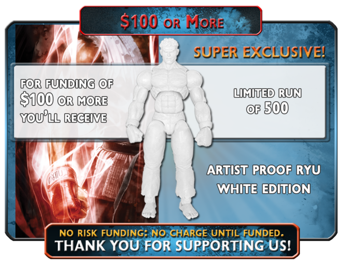 While supplies last, Capo Toys Super Kickstarter Exclusive, Artist Proof Ryu White Limited Edition 500