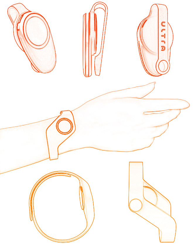 Sketched designs of Violet accessories