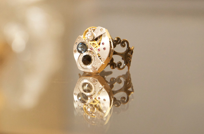 Vintage Watch RIng - MIDNIGHT