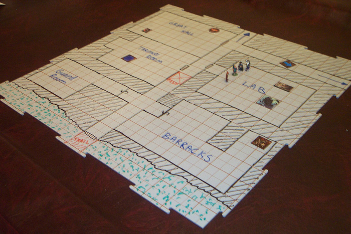 A small dungeon with just 4 tiles!