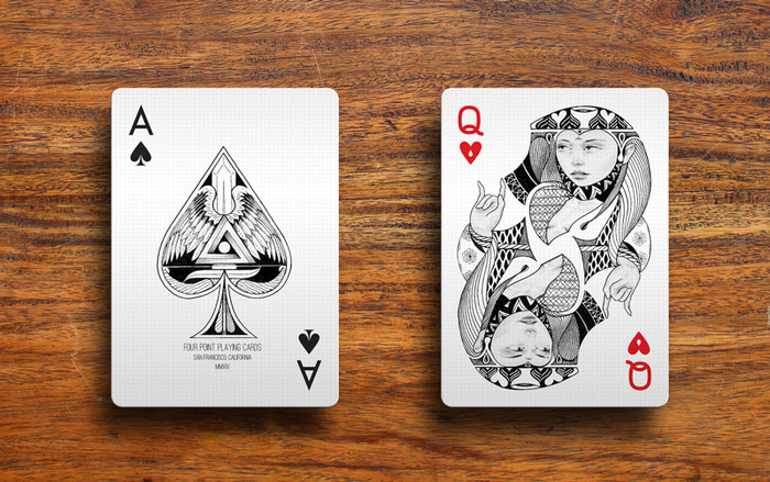 ace of spades and queen of hearts