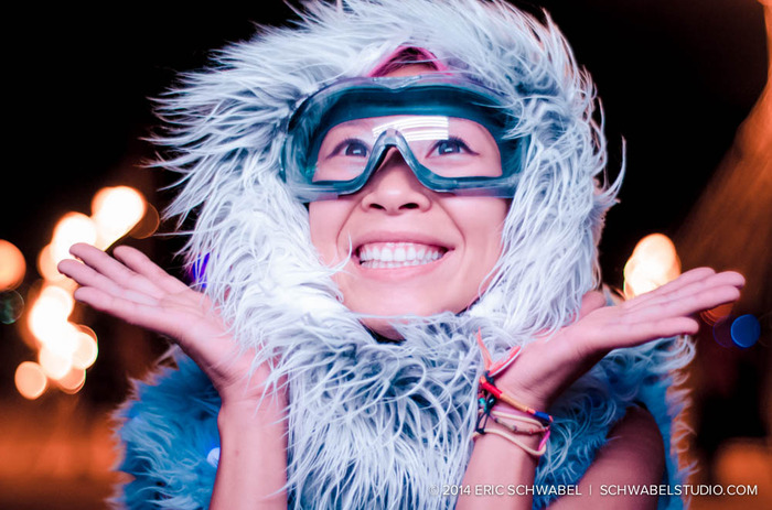 Nighttime shot with the LED suit, 2013