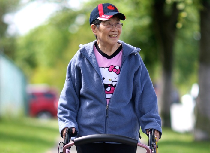 Grandma Zhang rockin' Hello Kitty like a BOSS