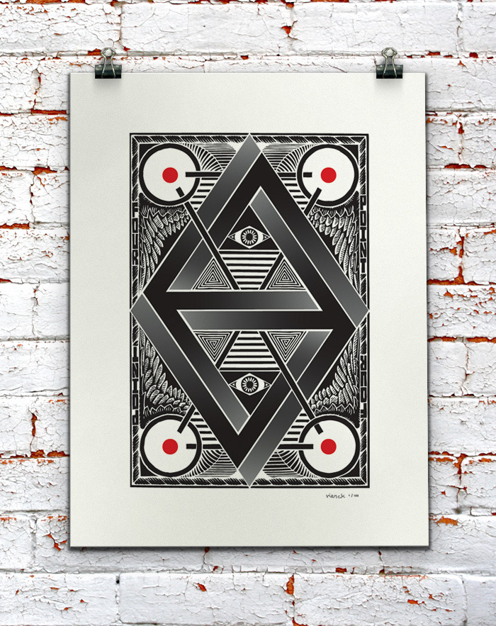 limited-edition print poster, 2-color screen, 18in x 24in