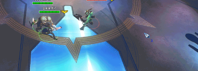 The shotgun can be used to push enemies backwards...into lethal territory!