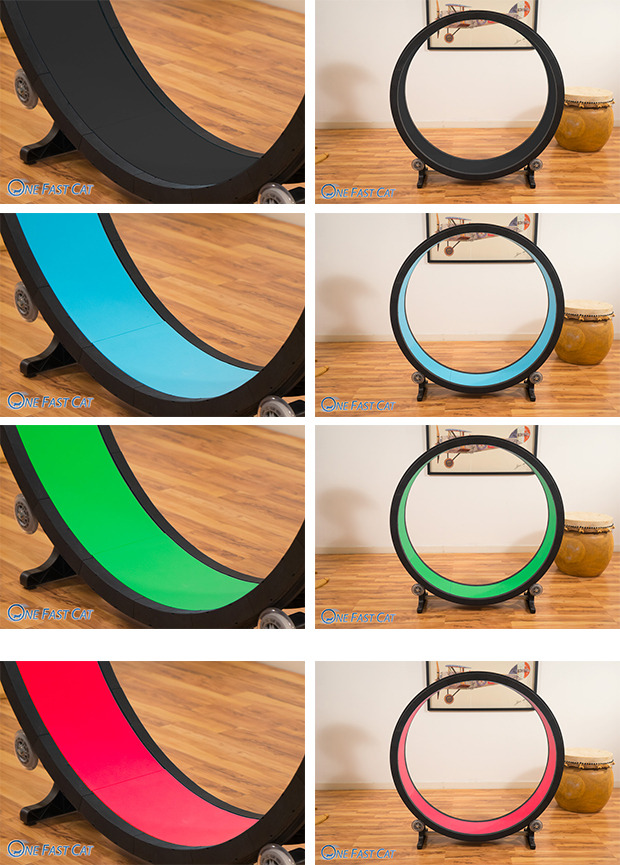 Available traction pad colors: black, blue, green, and red.