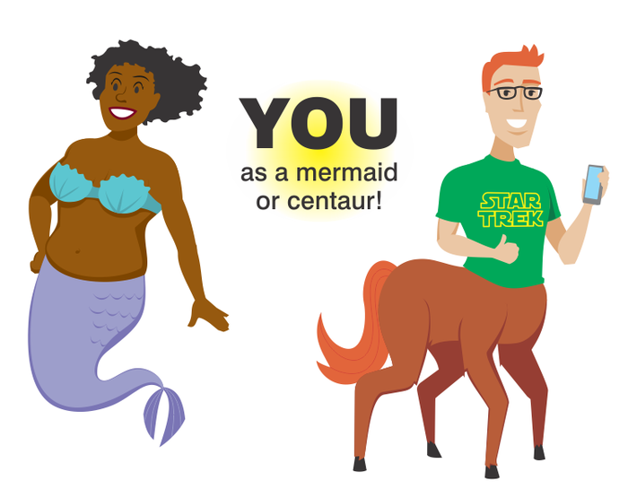 Mermaid or Centaur Custom Art