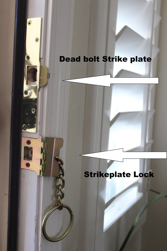 Strike Plate Lock installed