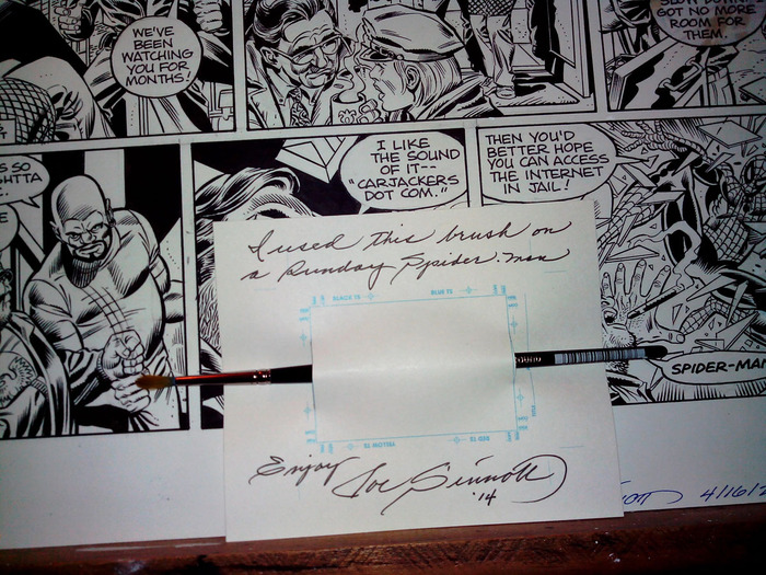 Joe Sinnott's Brush and Spider-man Sunday