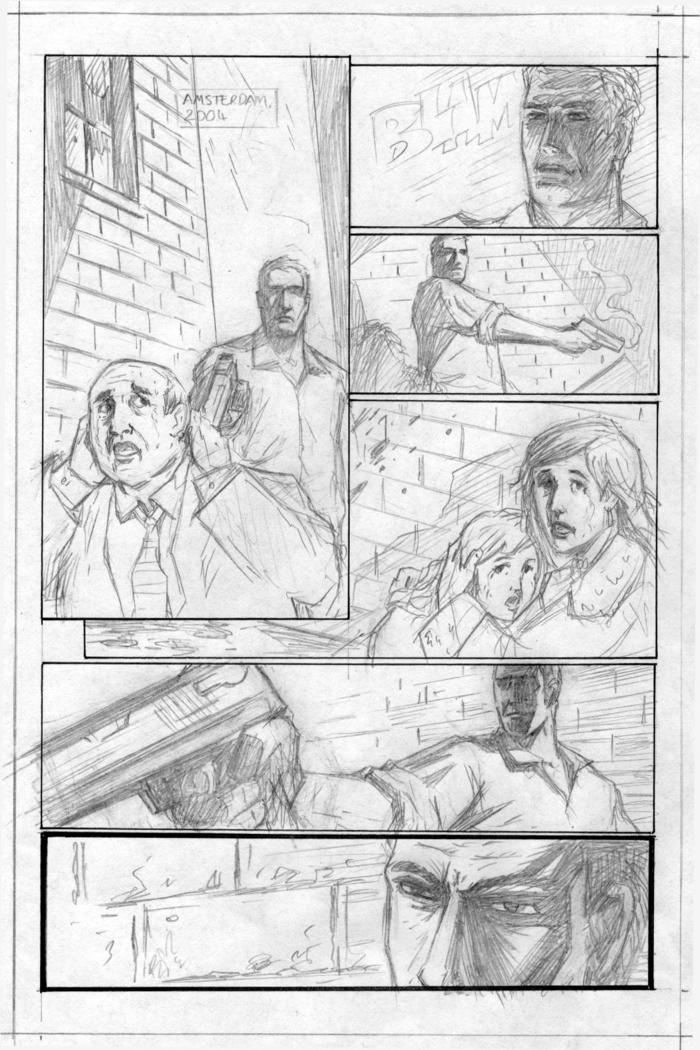 Dion's Original Pencil Sketch for CORDUROY ROAD, Page 1