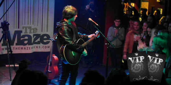 £300 - Six month's free entry for you and a friend to every gig at The Maze