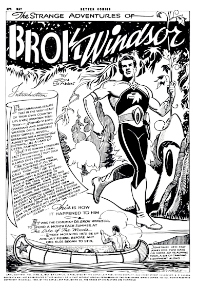 The first page of Brok's adventures