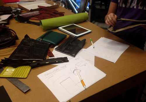 Sketching and sewing clutch ideas