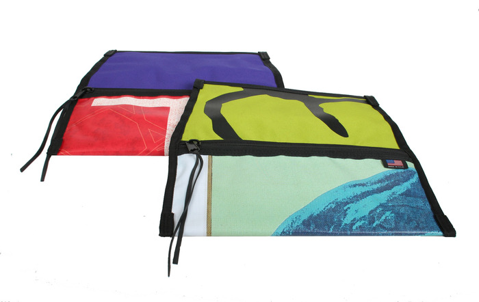 The interior fabric on each Athena Clutch is upcycled and one-of-a-kind
