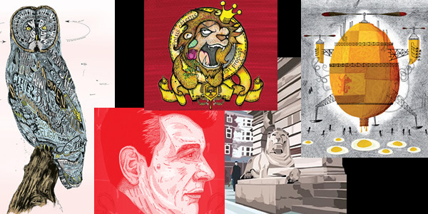 £110 - Art prints by illustrators Nick Chaffe, Ian Carrington, Kid30, Rob White & Chris Summerlin