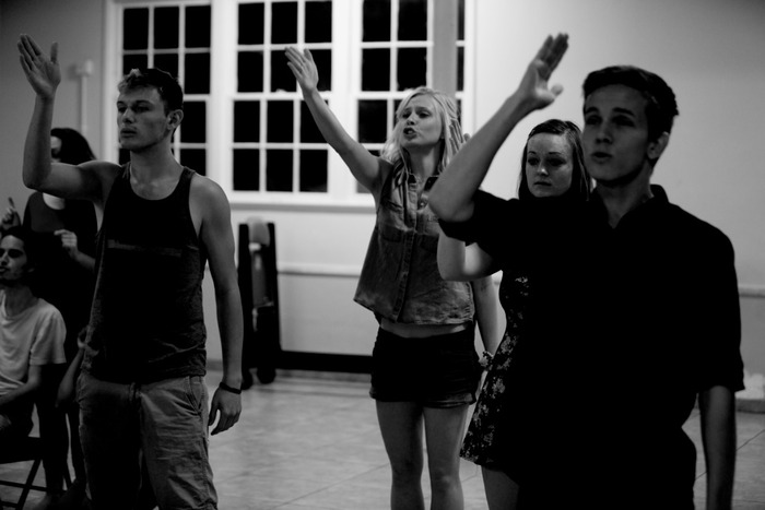 Joshua Castille, Alexandra Winter, Amelia Hensley, and Austin McKenzie