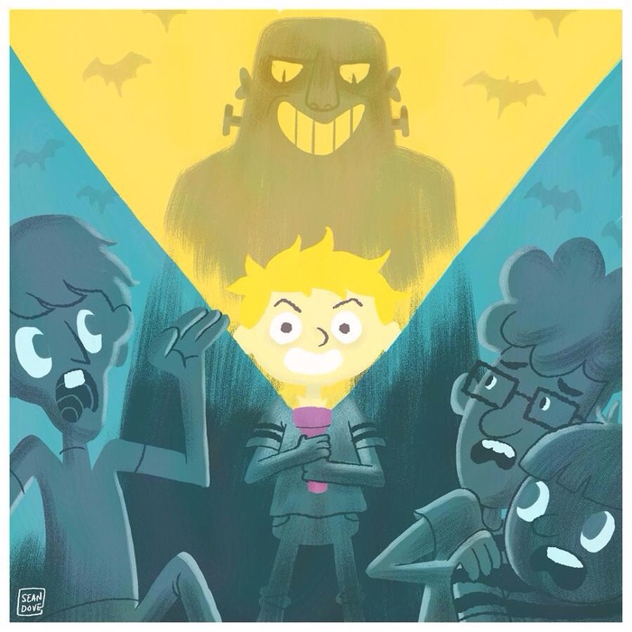 Sean Dove's RADICAL pinup for Spooky Sleepover!