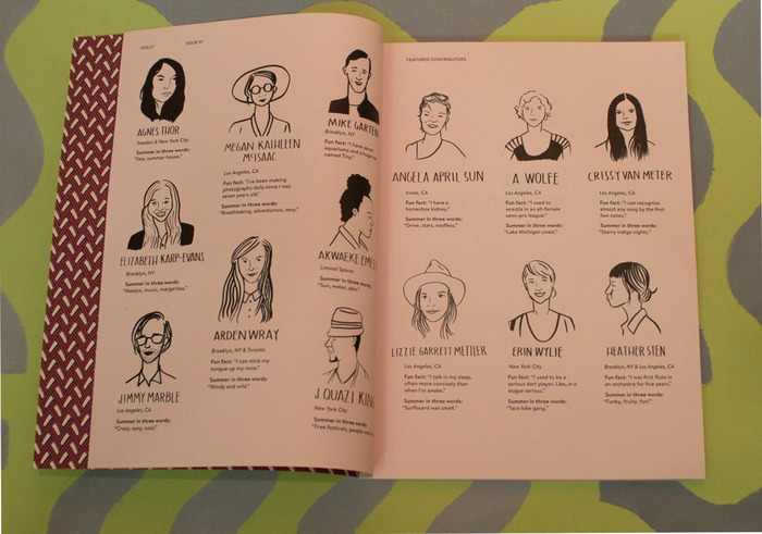 Our Issue 01 contributors get the Scott Allison treatment.