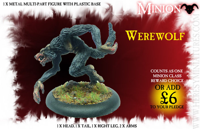 The Werewolf is here (wolf)! Choose it as a minion class reward or add-on