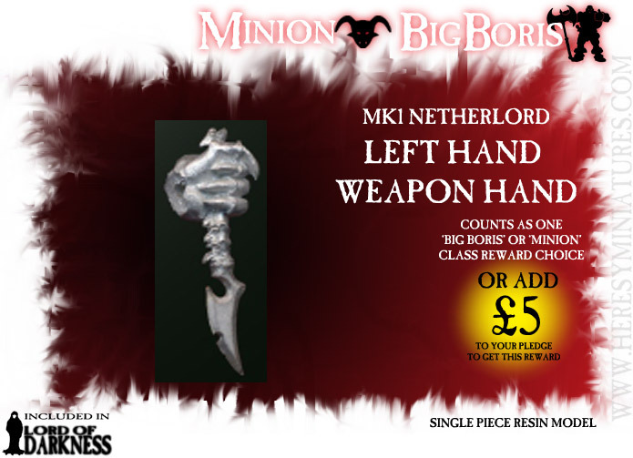 This leftt hand will allow your NetherLord MK 1 to wield two weapons!