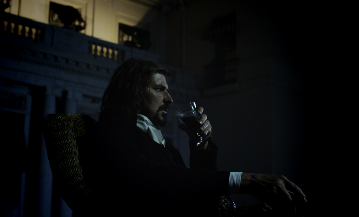 Lord Grey drinking claret on his balcony