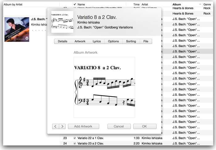 The "new" Open Goldberg Variations in iTunes