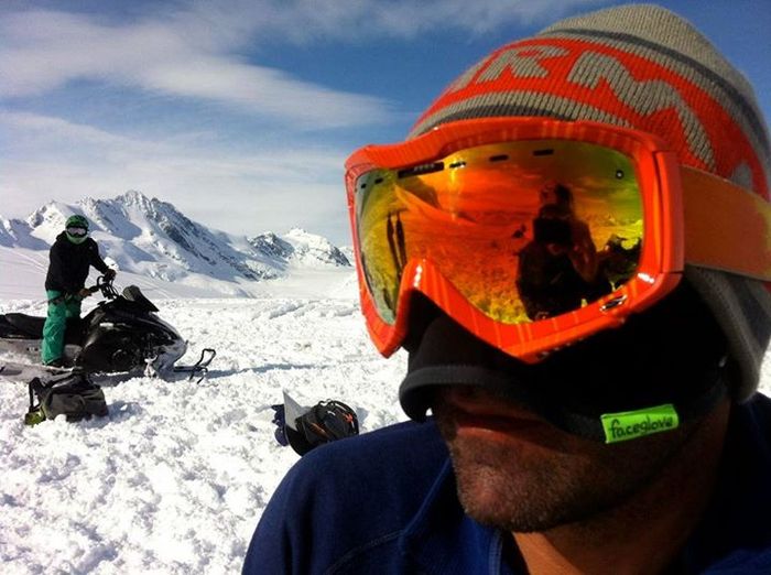 Ski-guide pals tested our first faceGlove in AK, March 2012.