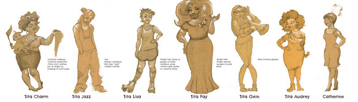 Look at this chosen family of Titas (Tagalog for Auntie) from the amazing M is for Mustache