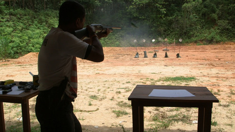 Mark Oltmanns/GlobalPost. Buddhist militiamen train at a shooting range in southern Thailand — a region plagued by Southeast Asia’s bloodiest insurgency.