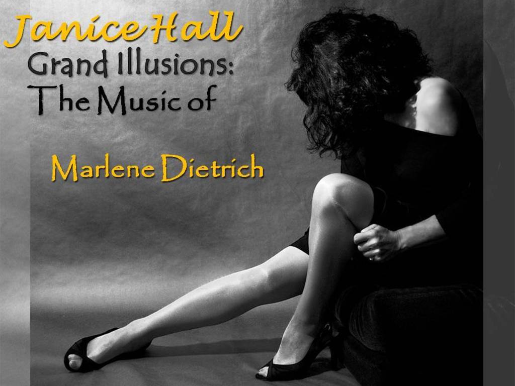 "Grand Illusions: The Music of Marlene Dietrich" cabaret show's video poster