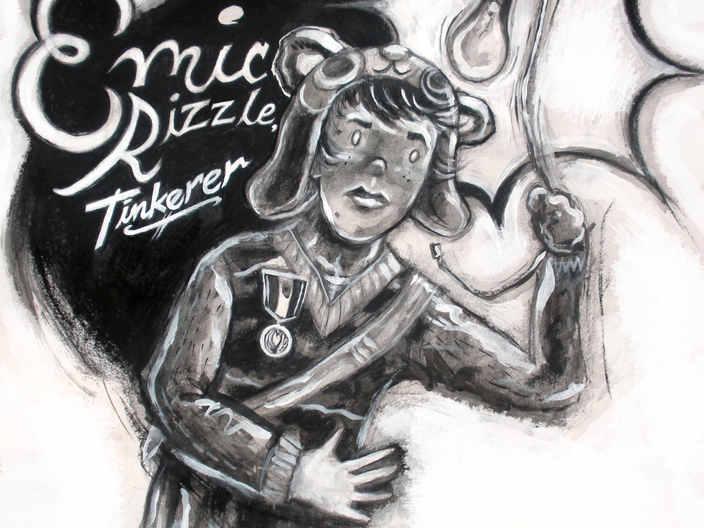 NIKOLA TESLA middle grade novel: EMIC RIZZLE, TINKERER's video poster