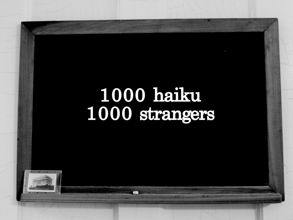 1000 Haiku, 1000 Strangers's video poster