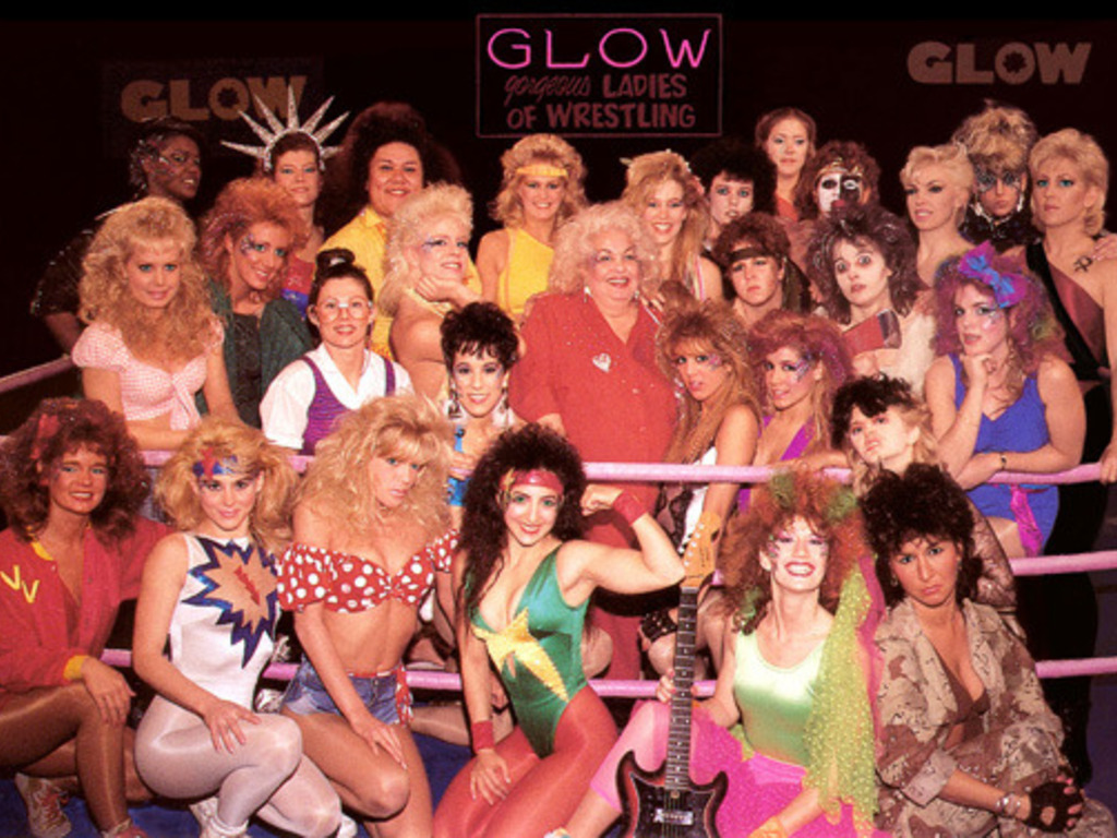 GLOW: The Story of the Gorgeous Ladies of Wrestling's video poster