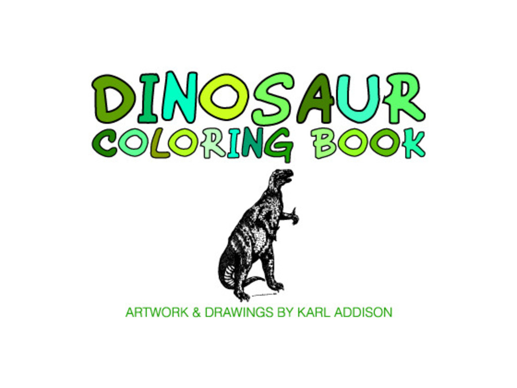A Dinosaur Coloring Book - Drawings By Karl Addison's video poster