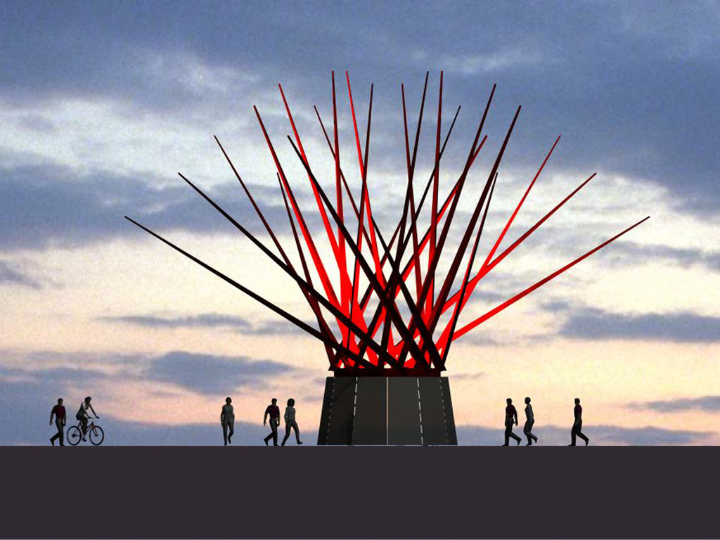 Lighting up The Reno Star Cosmic Thistle at Burning Man 2012's video poster