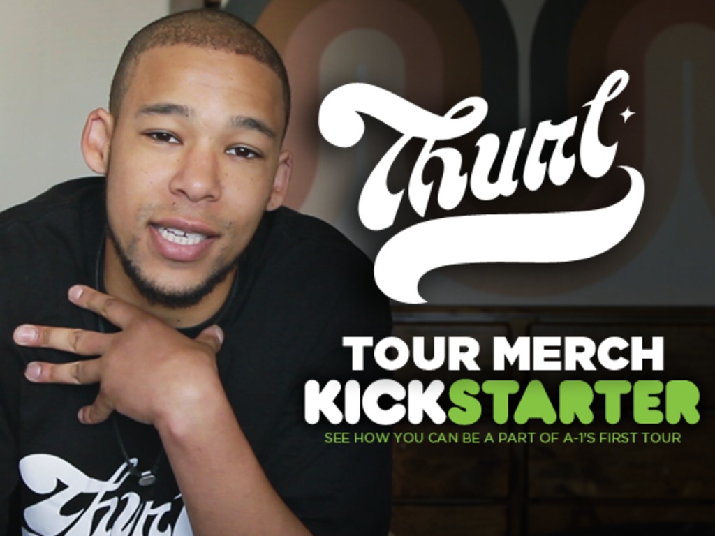 A-1's THURL Tour Merchandise Kickstarter Project's video poster