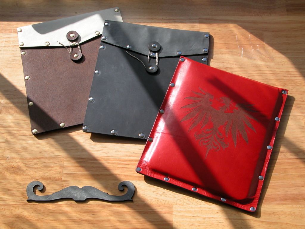 Leather Envelope Case & Mustache Stand for iPad's video poster