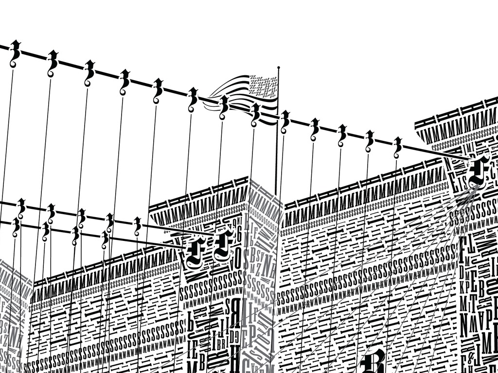 The Brooklyn Bridge in Letterpress Type's video poster