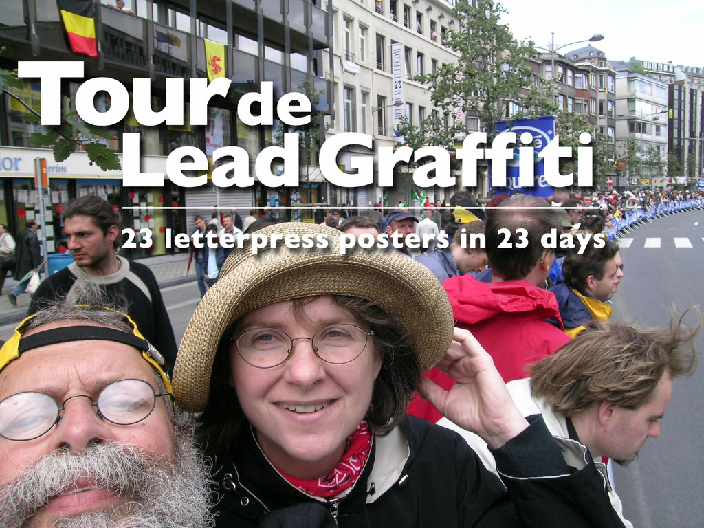Tour de Lead Graffiti (23 letterpress cycling posters)'s video poster