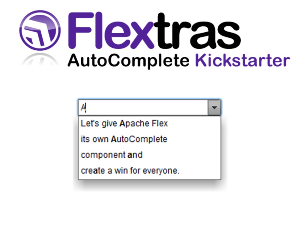 Help me Build an AutoComplete for Apache Flex's video poster