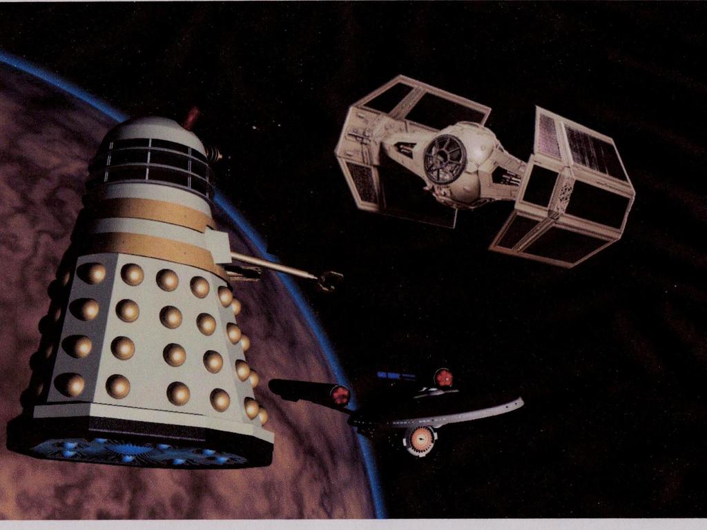 Dalek v Enterprise v Vader (the race to the edge of space)'s video poster