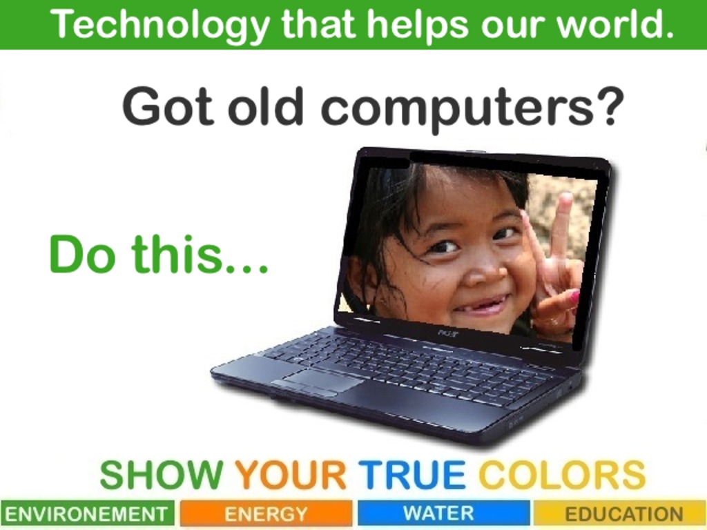 Got an old computer? Fill minds, not landfills! Pass IT On!'s video poster