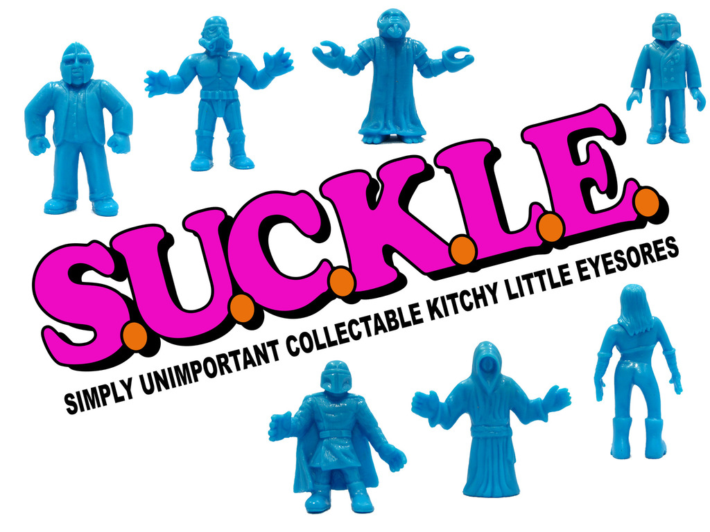 SUCKLE mini figures created by The Super Sucklord's video poster