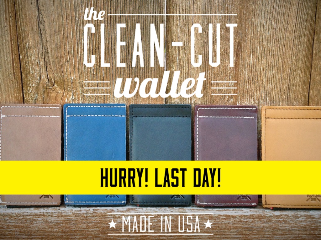 The Clean-Cut Wallet: leather + elastic. Made in USA.'s video poster
